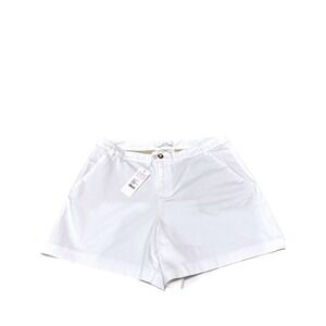 Lilly Pulitzer Callahan Mid-Rise Shorts Resort White Cotton Size 14 NWT 010344